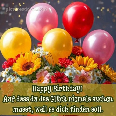 Geburtstag spruch bild Blumen kostenlos