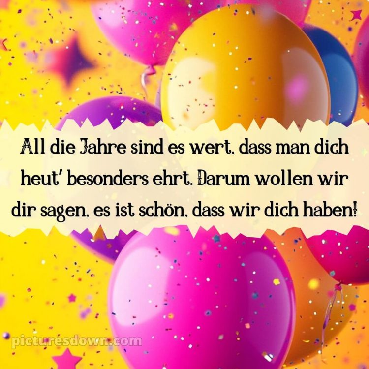 Geburtstag spruch bild Pailletten kostenlos