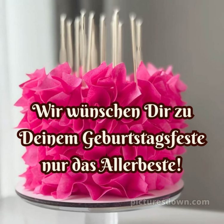 Geburtstag spruch bild Torte kostenlos