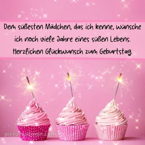 Geburtstagswünsche mädchen bild Muffins kostenlos