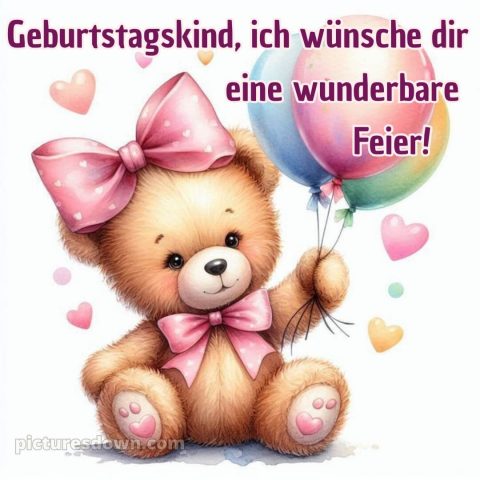 Geburtstagswünsche mädchen bild Bogen kostenlos