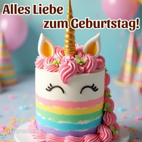 Geburtstagswünsche mädchen bild Torte kostenlos