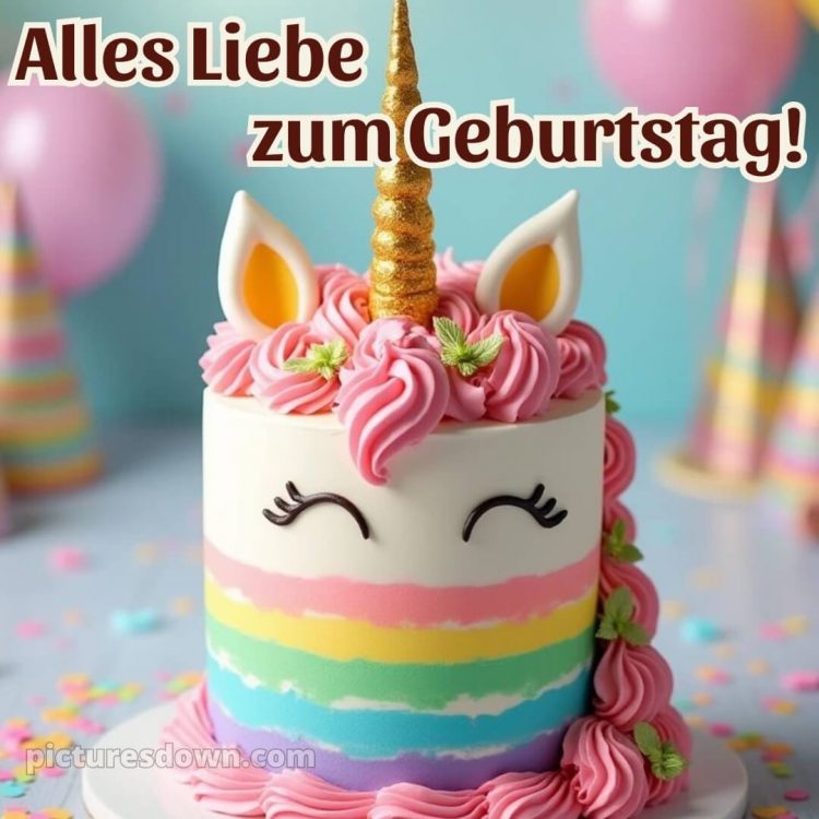 Geburtstagswünsche mädchen bild Torte kostenlos