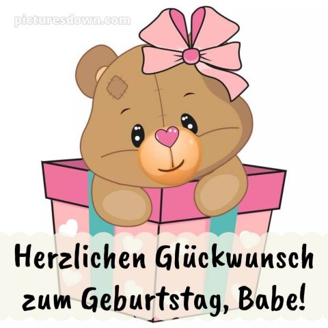 Geburtstagswünsche mädchen bild Bär kostenlos