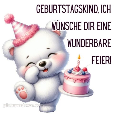 Geburtstagswünsche mädchen bild Teddybär kostenlos