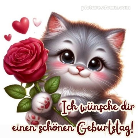Geburtstagswünsche mädchen bild Rose kostenlos
