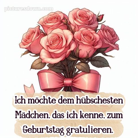 Geburtstagswünsche mädchen bild Blumenstrauß kostenlos