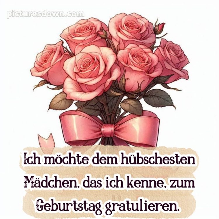 Geburtstagswünsche mädchen bild Blumenstrauß kostenlos