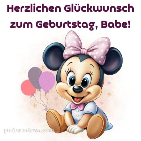 Geburtstagswünsche mädchen bild Mini-Maus kostenlos
