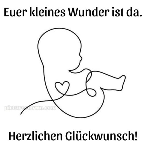 Glückwünsche geburt bild Herz kostenlos