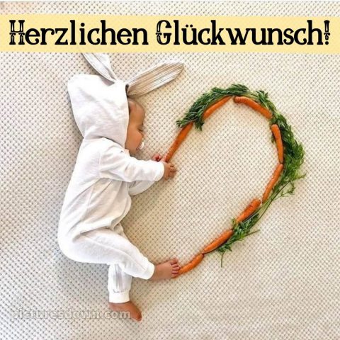 Glückwünsche geburt bild Karotte kostenlos