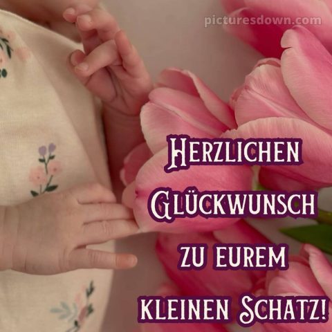Glückwünsche geburt bild Tulpen kostenlos
