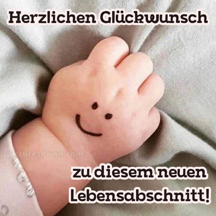 Glückwünsche geburt bild Lächeln kostenlos