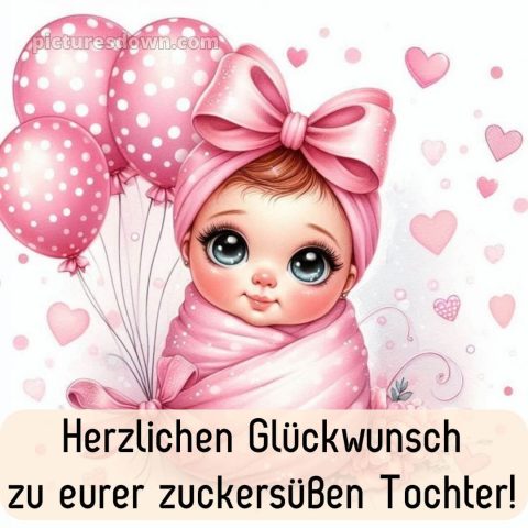Glückwünsche zur geburt mädchen bild Bogen kostenlos