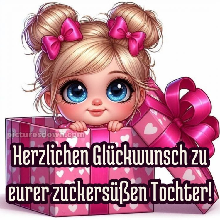 Glückwünsche zur geburt mädchen bild Augen kostenlos
