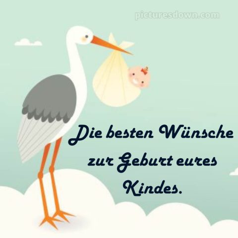 Glückwünsche zur geburt textvorschläge bild Wolke kostenlos