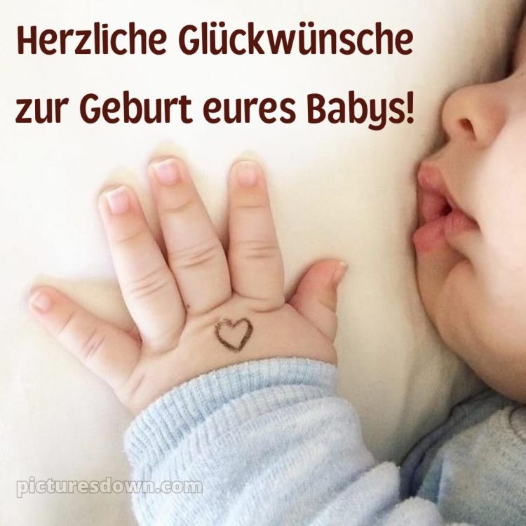 Glückwünsche zur geburt textvorschläge bild Hand kostenlos