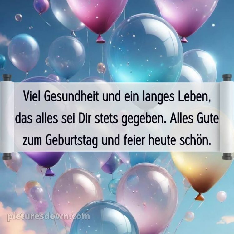 Glückwunsch Geburtstag bild Luftballons kostenlos