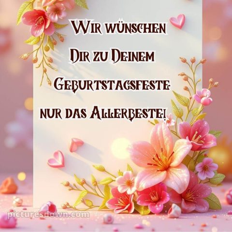 Glückwunsch Geburtstag bild Blumen kostenlos