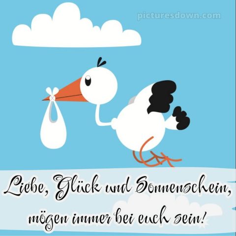 Gratulation zur geburt bild Himmel kostenlos