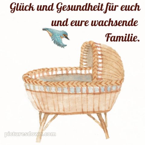 Gratulation zur geburt bild Vogel kostenlos