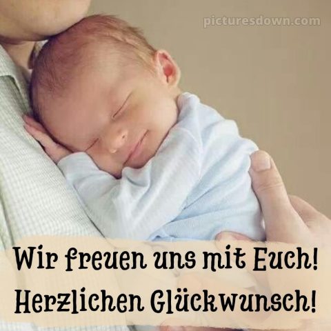 Gratulation zur geburt bild Lächeln kostenlos