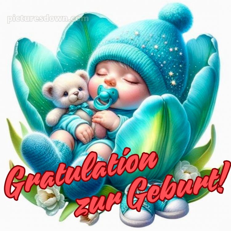 Herzlichen glückwunsch zur geburt bild Hut kostenlos