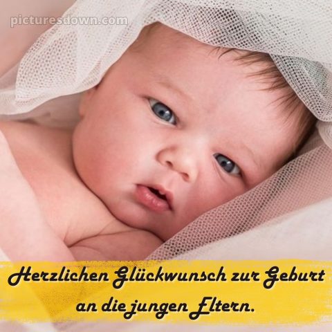 Herzlichen glückwunsch zur geburt bild Kleinkind kostenlos