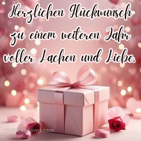 Spruch zum geburtstag bild Rose kostenlos