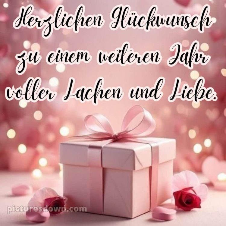Spruch zum geburtstag bild Rose kostenlos