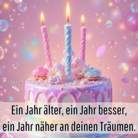 Spruch zum geburtstag bild Torte kostenlos