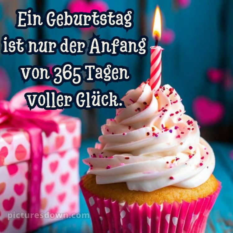 Spruch zum geburtstag bild Kerze kostenlos