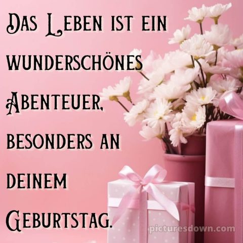 Spruch zum geburtstag bild Strauß kostenlos