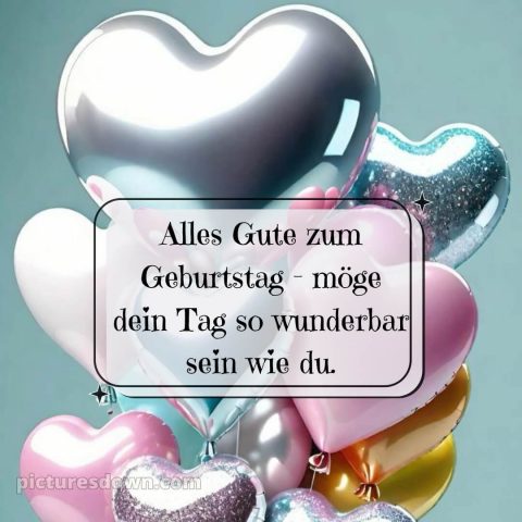 Spruch zum geburtstag bild Luftballons kostenlos