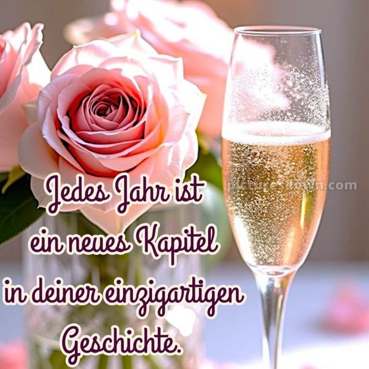 Spruch zum geburtstag bild Sekt kostenlos