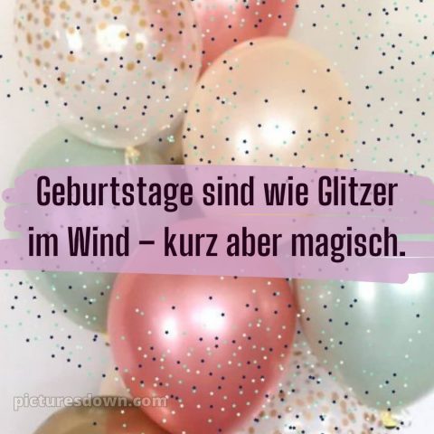Sprüche geburtstag bild Luftballons kostenlos
