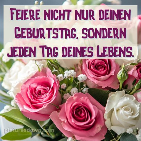 Sprüche geburtstag bild Blumen kostenlos