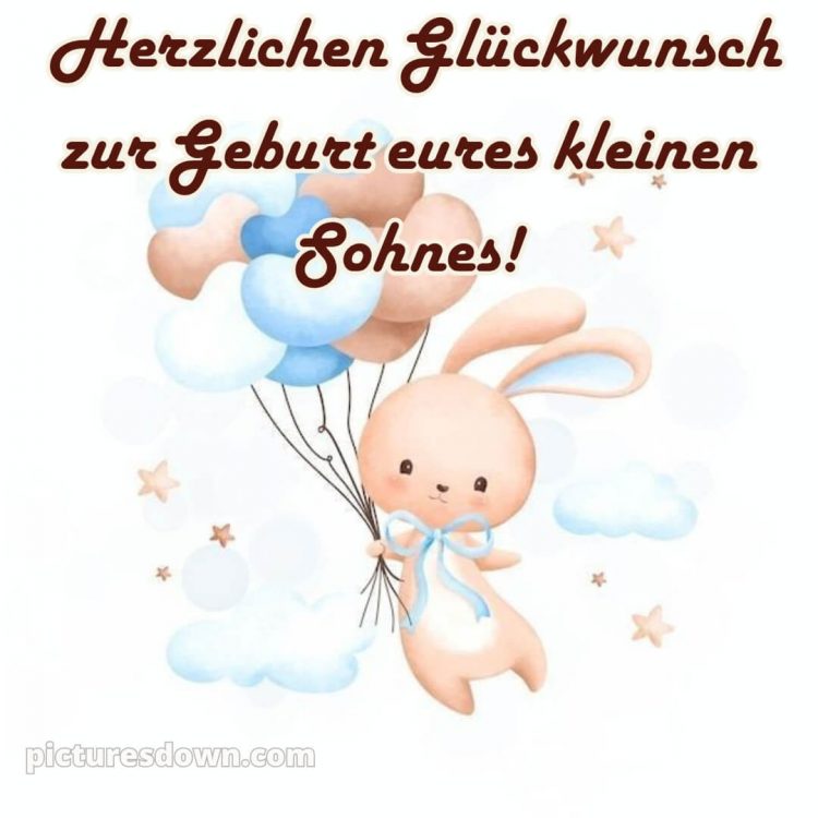 Sprüche zur geburt junge bild Hase kostenlos