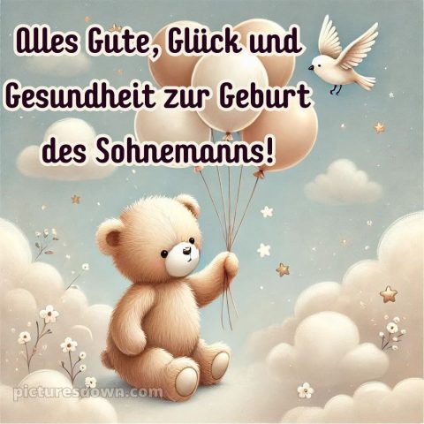 Sprüche zur geburt junge bild Bär kostenlos