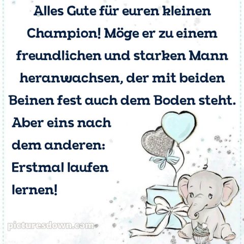 Sprüche zur geburt junge bild Elefant kostenlos