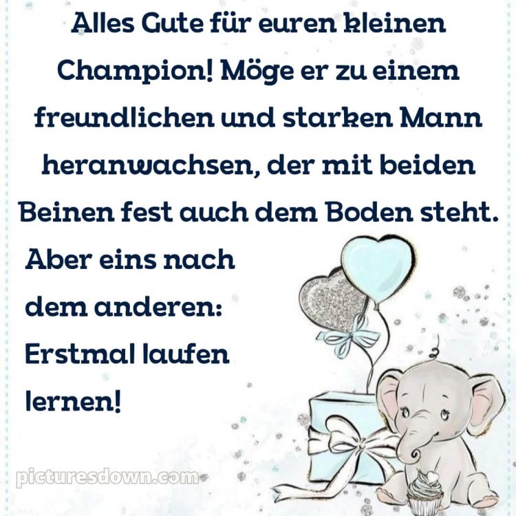 Sprüche zur geburt junge bild Elefant kostenlos