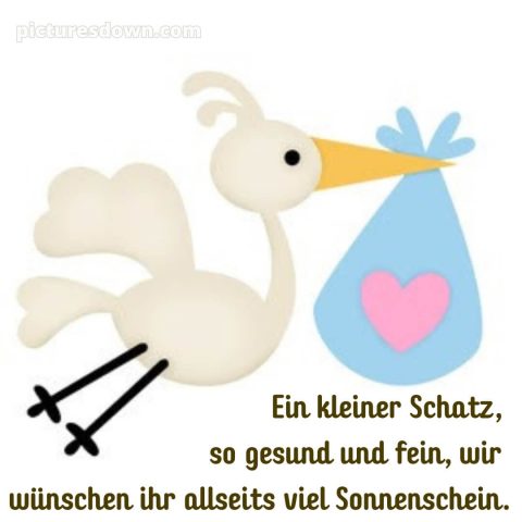 Sprüche zur geburt mädchen bild Herz kostenlos