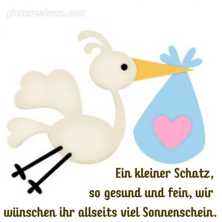Sprüche zur geburt mädchen bild Herz kostenlos