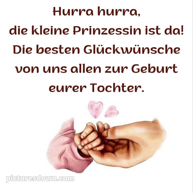 Sprüche zur geburt mädchen bild Hände kostenlos