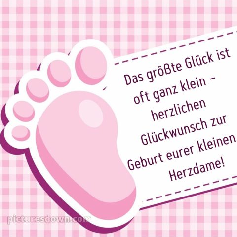 Sprüche zur geburt mädchen bild Fuß kostenlos
