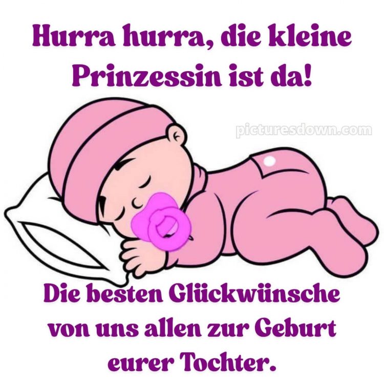 Tochter glückwünsche zur geburt mädchen bilder bild Kissen kostenlos
