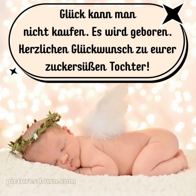 Tochter glückwünsche zur geburt mädchen bilder bild Flügel kostenlos