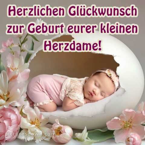 Tochter glückwünsche zur geburt mädchen bilder bild Blumen kostenlos