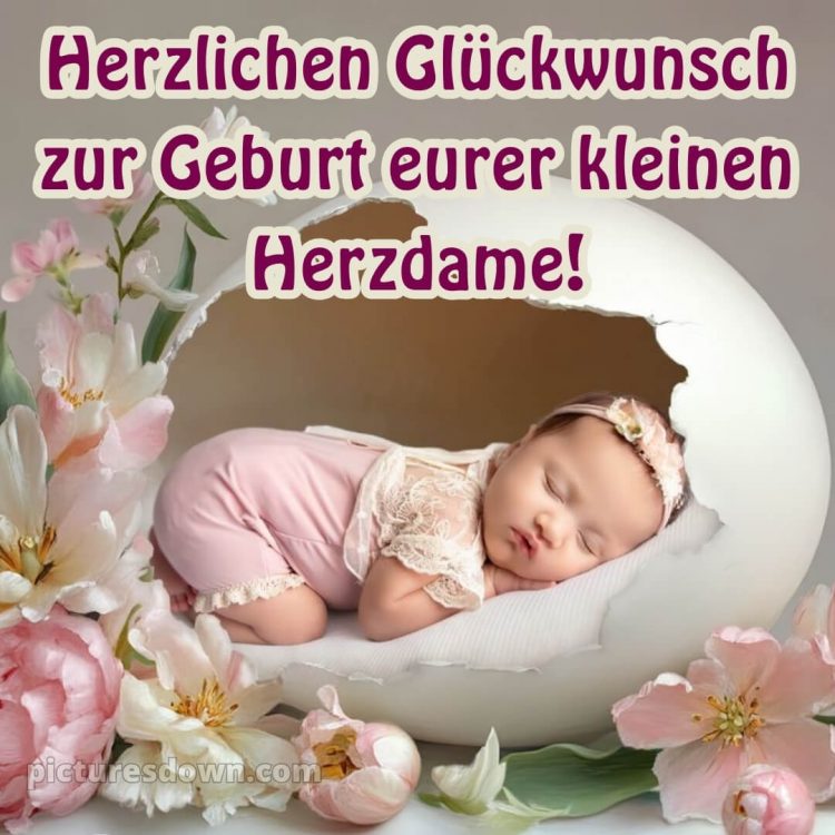 Tochter glückwünsche zur geburt mädchen bilder bild Blumen kostenlos