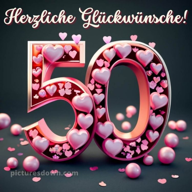 Alles gute zum 50 geburtstag frau bild Zahlen kostenlos